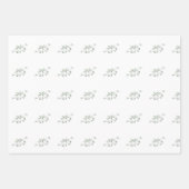 メリークリスマスグリーンベルかわいいキャンディソックスのスター ラッピングペーパーシート (正面3)