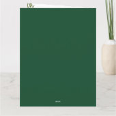 メリークリスマスグリーンホリデーカード3フォトコラージュ カード (裏面)