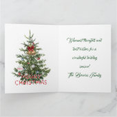 メリークリスマスグリーンホリデーカード4フォトコラージュ カード (内部)