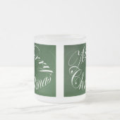 メリークリスマスグリーンホリデーグラスマグセット フロストグラスマグカップ (中央)