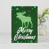 メリークリスマスグリーンムース雪 シーズンカード (スタンド正面)