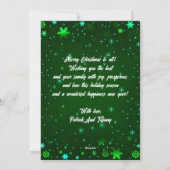 メリークリスマスグリーンムース雪 シーズンカード (裏面)