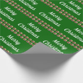 メリークリスマスグリーンラッピング紙 ラッピングペーパー (角)