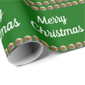メリークリスマスグリーンラッピング紙 ラッピングペーパー (ロールコーナー)