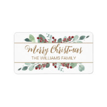 メリークリスマスグリーンリークランベリー金ゴールド