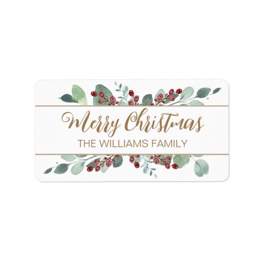 メリークリスマスグリーンリークランベリー金ゴールド ラベル (正面)