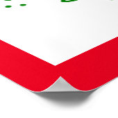 メリークリスマスグリーンリースポスター ポスター (角)