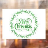 メリークリスマスグリーンリース ウィンドウサイン (シート2)