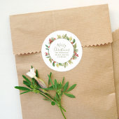 メリークリスマスグリーンリーリースカスタム ラウンドシール