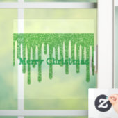 メリークリスマスグリーンワックスが窓にしがみつく ウィンドウサイン (ホーム)