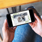 メリークリスマスグリーン伝統的リーの葉写真 シーズンカード