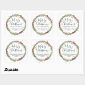 メリークリスマスグリーン住所 シール (シート)
