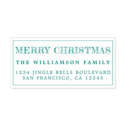 メリークリスマスグリーン差出人住所 セルフインキングスタンプ (デザイン)