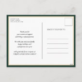 メリークリスマスグリーン書道モダン事業 シーズンポストカード (裏面)