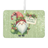 メリークリスマスグリーン格言キラキラ カーエアーフレッシュナー (裏面)