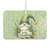 メリークリスマスグリーン格言キラキラ カーエアーフレッシュナー (裏面)