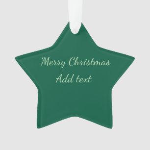 メリークリスマスグリーン無地のソロの背景ホリダ オーナメント