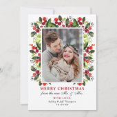 メリークリスマスグリーン結婚リーの果実の写真 シーズンカード (正面)