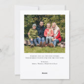 メリークリスマスグリーン金ゴールドツリー写真 シーズンカード (裏面)