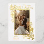 メリークリスマスグリーン金ゴールド 箔シーズンカード (正面)