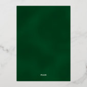 メリークリスマスグリーン金箔クリスマス 箔シーズンカード (裏面)