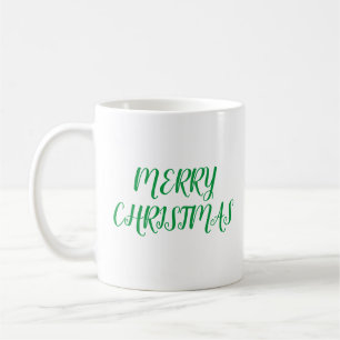 メリークリスマスグリーン コーヒーマグカップ