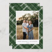 メリークリスマスグリーン シーズンカード (正面/裏面)