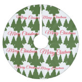 メリークリスマスグリーン ブラッシュドポリエステルツリースカート (正面)