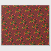 メリークリスマスグリーン ラッピングペーパー (フラット)