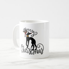 メリークリスマスグレイハウンドトインディア コーヒーマグカップ