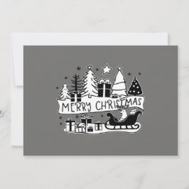 メリークリスマスグレーのホリデーカード シーズンカード