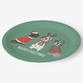 メリークリスマスグレート・ダン・ドッグ ペーパープレート (アングル)