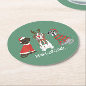 メリークリスマスグレート・ダン・ドッグ ラウンドペーパーコースター (アングル)