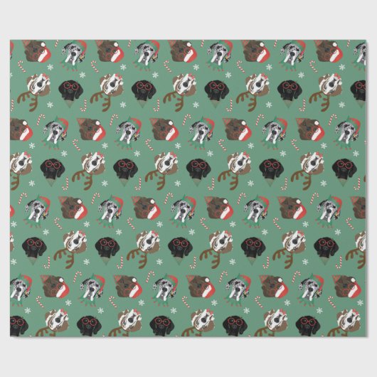 メリークリスマスグレート・ダン・ドッグ ラッピングペーパー (フラット)