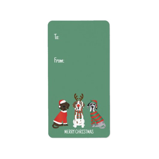 メリークリスマスグレート・ダン・ドッグ ラベル (正面)