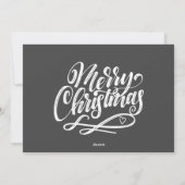 メリークリスマスグレーファミリーフォトコラージュ シーズンカード (裏面)