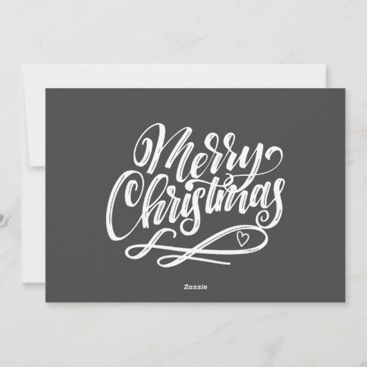 メリークリスマスグレーファミリーフォトコラージュ シーズンカード (裏面)