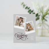 メリークリスマスグレープレイドホリデーフォトカード シーズンカード (スタンド正面)