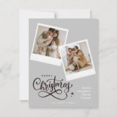 メリークリスマスグレープレイドホリデーフォトカード シーズンカード (正面)