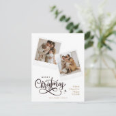 メリークリスマスグレープレイドホリデーフォトカード シーズンカード (スタンド正面)