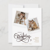 メリークリスマスグレープレイドホリデーフォトカード シーズンカード (正面)