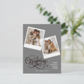 メリークリスマスグレープレイドホリデーフォトカード シーズンカード (スタンド正面)