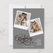 メリークリスマスグレープレイドホリデーフォトカード シーズンカード (正面)