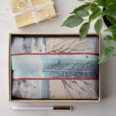 メリークリスマスケープコッドハウス雪の木 薄葉紙 (ギフト)