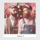 メリークリスマスゲイレトロピンク | カスタム写真 シール (シート)