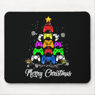 メリークリスマスゲームコントローラツリーキッド大人リグ マウスパッド