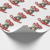 メリークリスマスコアラとクリスマスサンタハット ラッピングペーパー (角)