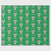 メリークリスマスコアラとライト ラッピングペーパー (フラット)