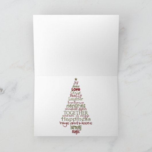 メリークリスマスコアラベアーフォールドホリデーカード シーズンカード (内部)