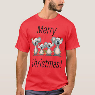 メリークリスマスコアラホワイト Tシャツ